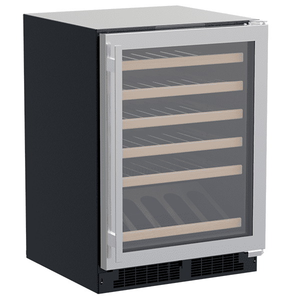 Marvel MLWC324SG01A 24-In Built-In High-Efficiency Single Zone Wine Refrigerator With Display Rack With Door Style - Stainless Steel Frame Glass