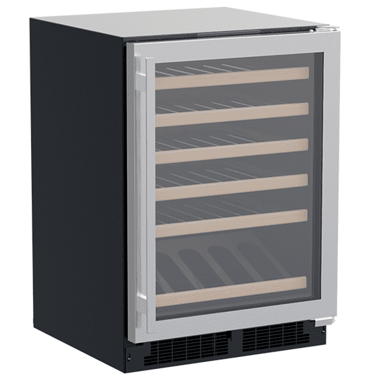 Marvel MLWC324SG01A 24-In Built-In High-Efficiency Single Zone Wine Refrigerator With Display Rack With Door Style - Stainless Steel Frame Glass