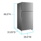 Avanti FF18D3S4 Avanti Frost-Free Apartment Size Refrigerator, 18.0 Cu. Ft.