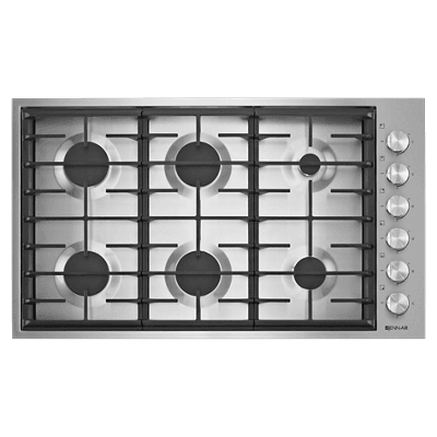 Jennair JGC7636BS Euro-Style 36" 6-Burner Gas Cooktop
