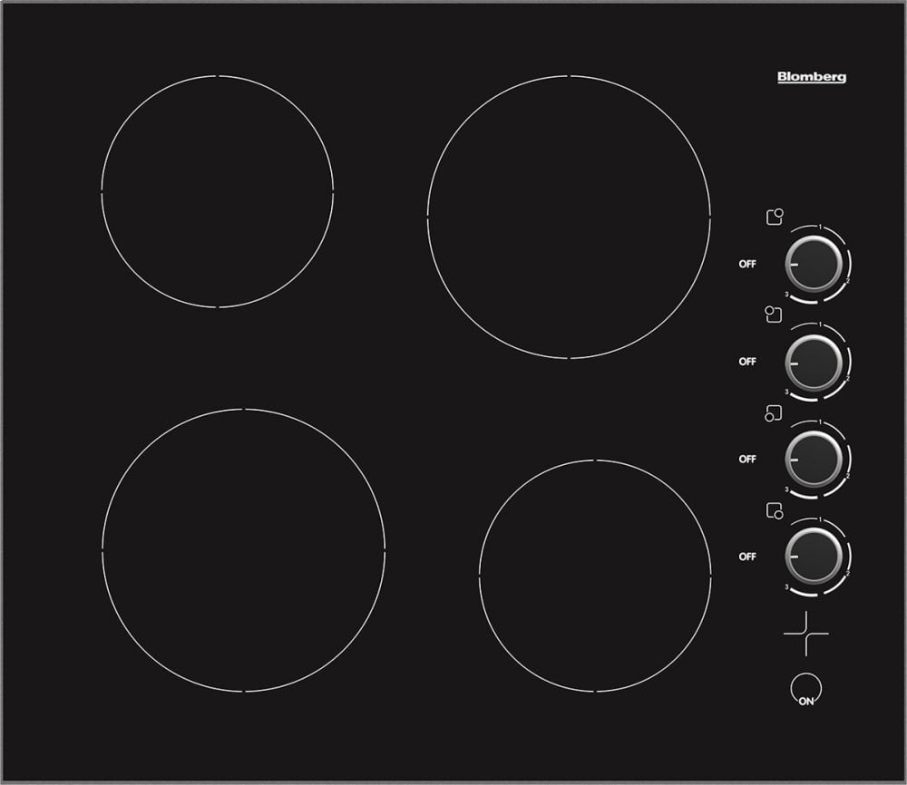 Blomberg Appliances CTE24402 24In Electric Cooktop, 4 Burner, Knob Controls