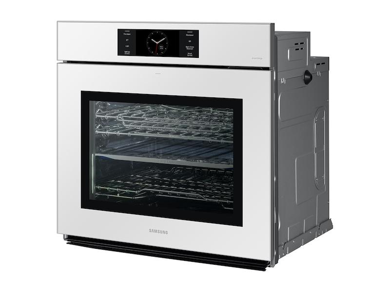 Samsung NV51CB700S12 Bespoke 30" White Glass Single Wall Oven With Ai Pro Cooking&#8482; Camera