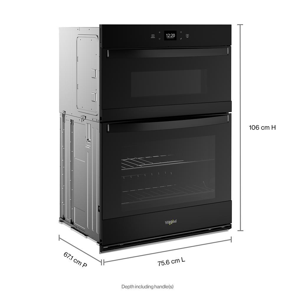 Whirlpool WOEC5030LB 6.4 Total Cu. Ft. Combo Wall Oven With Air Fry When Connected