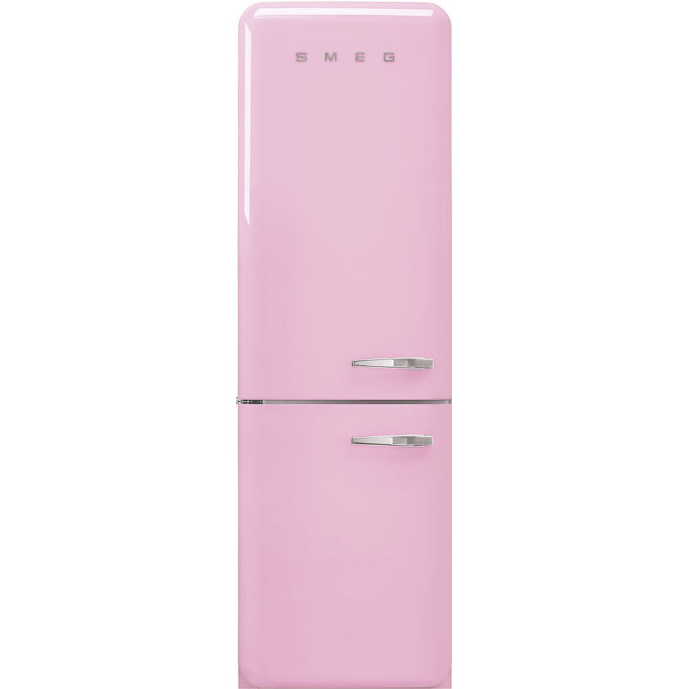 Smeg FAB32ULPK3 '50S Style No Frost' Fridge-Freezer, Pink, Left Hand Hinge, 60 Cm (Approx 24")