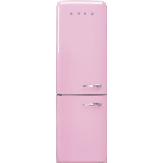 Smeg FAB32ULPK3 '50S Style No Frost' Fridge-Freezer, Pink, Left Hand Hinge, 60 Cm (Approx 24")