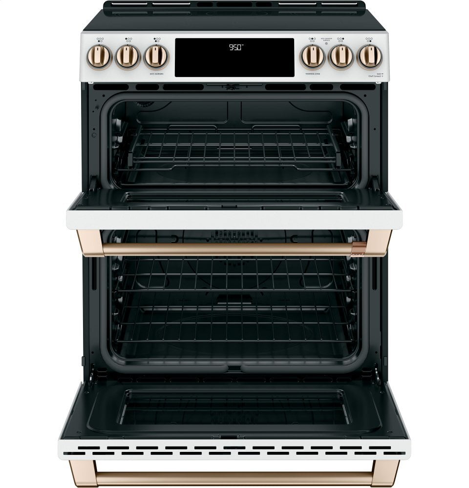 Cafe CHS950P4MW2 Café 30" Smart Slide-In, Front-Control, Induction And Convection Double-Oven Range