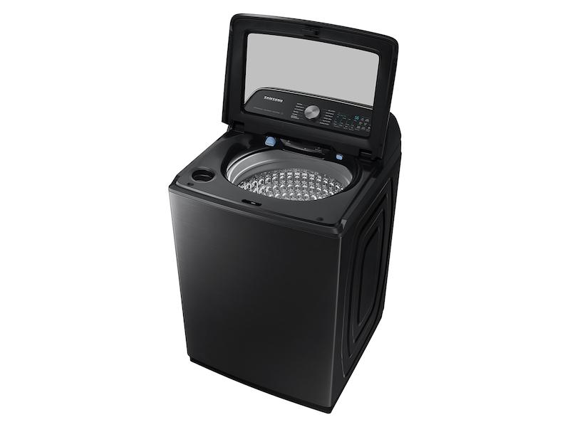 Samsung WA54CG7105AVUS 5.4 Cu. Ft. Extra-Large Capacity Smart Top Load Washer With Activewave&#8482; Agitator And Super Speed Wash In Brushed Black