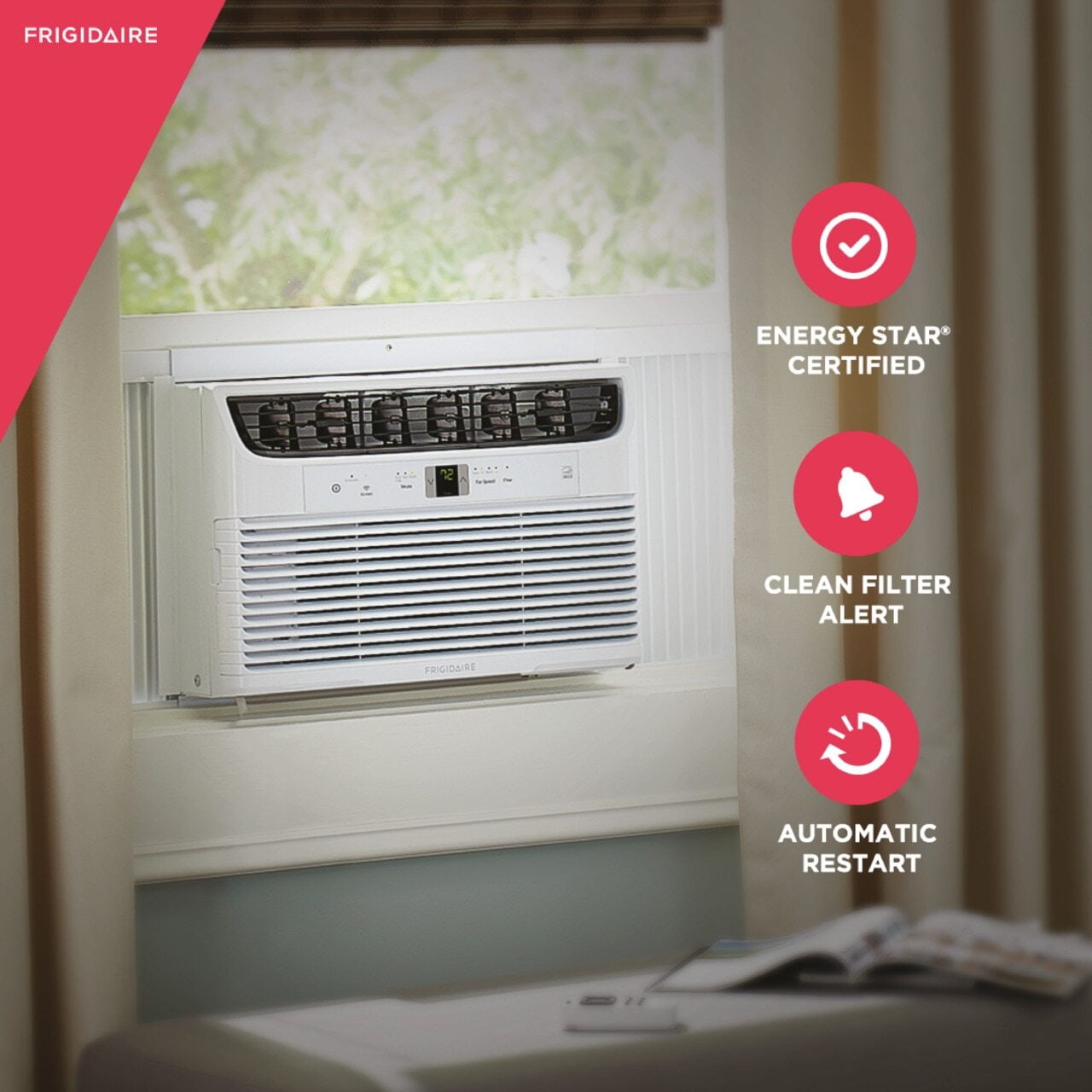 Frigidaire FHWW083WBE Frigidaire 8,000 Btu Connected Window-Mounted Room Air Conditioner