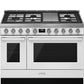 Smeg CPF48UGMWH Portofino Pro-Style Dual Fuel Range, White, 48