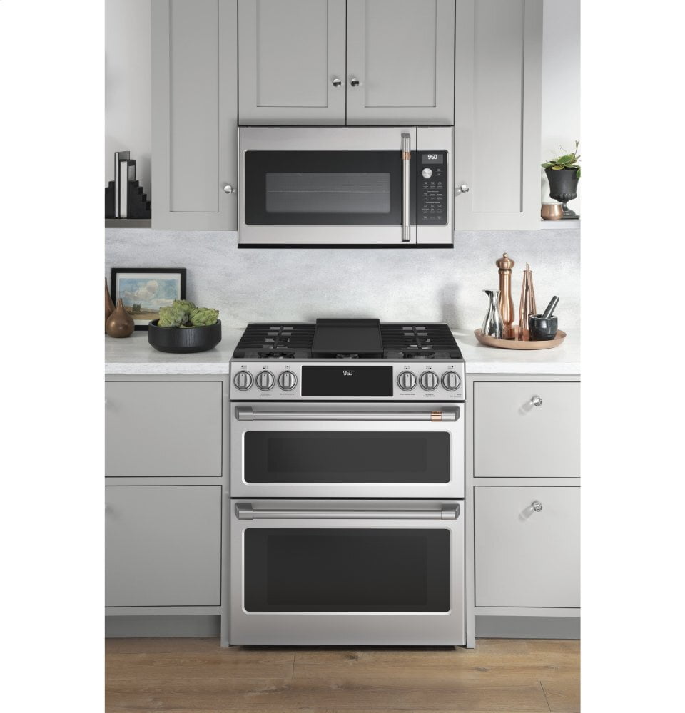 Cafe C2S950P2MS1 Café 30" Smart Slide-In, Front-Control, Dual-Fuel, Double-Oven Range With Convection