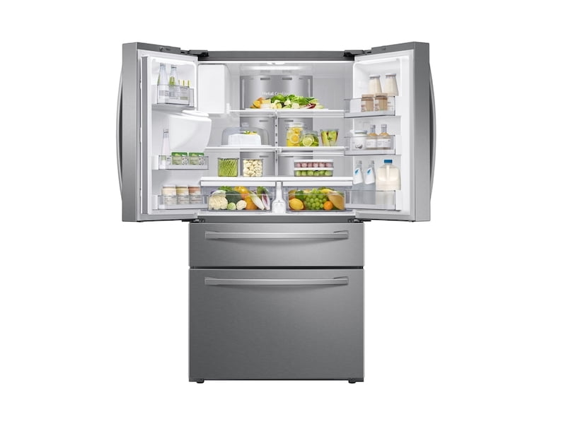 Samsung RF28R7551SR 28 Cu. Ft. 4-Door French Door Refrigerator With 21.5" Touch Screen Family Hub&#8482; In Stainless Steel
