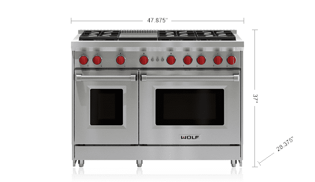 Wolf GR486G 48" Gas Range - 6 Burners And Infrared Griddle
