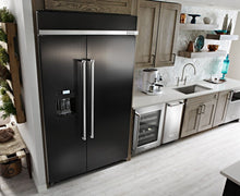 Kitchenaid KBSD608EBS 29.5 Cu. Ft 48-Inch Width Built-In Side By Side Refrigerator With Printshield™ Finish - Black Stainless Steel With Printshield™ Finish