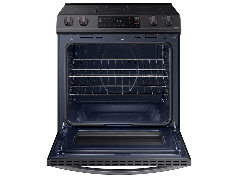 Samsung NE63B8211SG 6.3 Cu. Ft. Smart Instant Heat Induction Slide-In Range In Black Stainless Steel