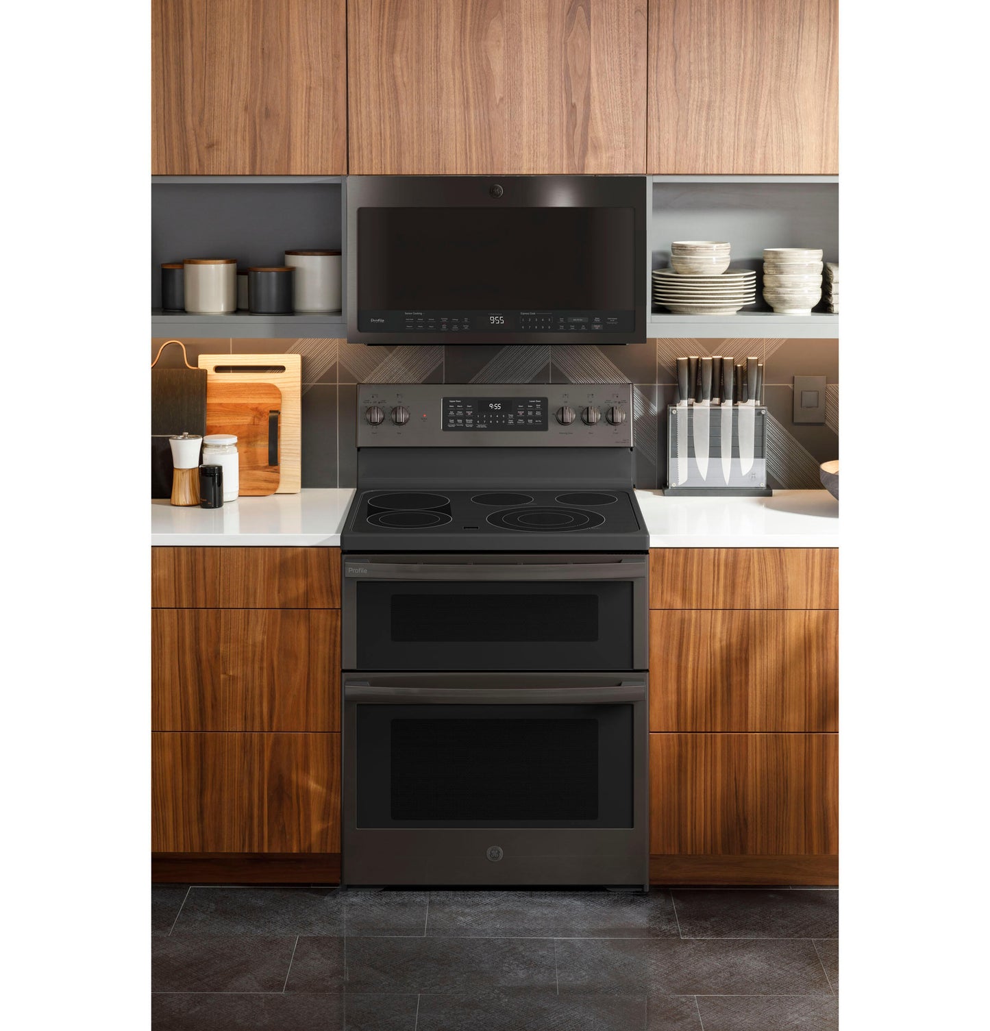 Ge Appliances PB965BPTS Ge Profile&#8482; 30" Smart Free-Standing Electric Double Oven Convection Range With No Preheat Air Fry