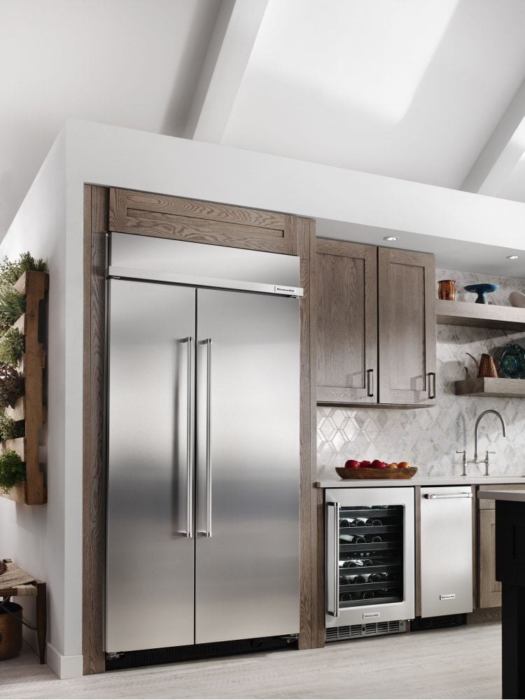 Kitchenaid KBSN602ESS 25.5 Cu. Ft 42-Inch Width Built-In Side By Side Refrigerator With Printshield&#8482; Finish - Stainless Steel With Printshield&#8482; Finish
