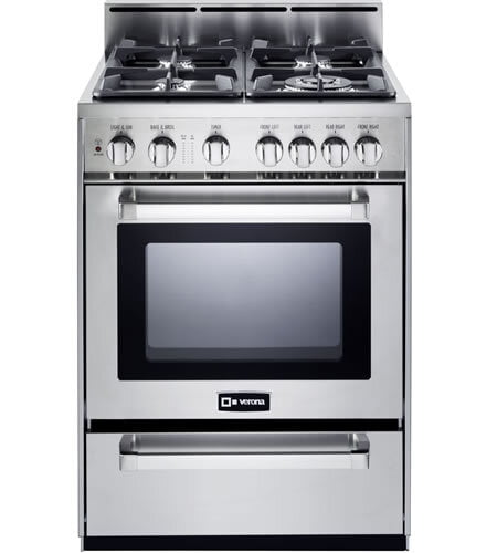 Verona VEFSGG244NSS Stainless Steel 24" Gas Range