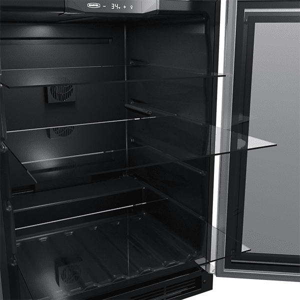 Marvel MLBV024SG01B 24-In Built-In High-Capacity Beverage Center With Door Style - Stainless Steel Frame Glass