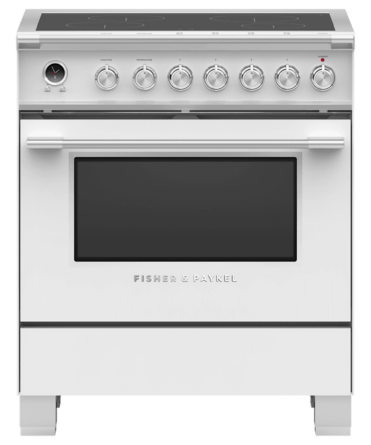 Fisher & Paykel OR30SCI6W1 Induction Range, 30", 4 Zones, Self-Cleaning