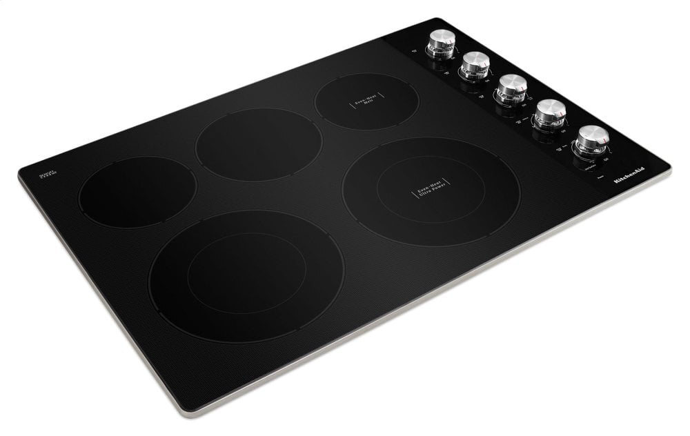 Kitchenaid KCES550HSS 30" Electric Cooktop With 5 Elements And Knob Controls - Stainless Steel