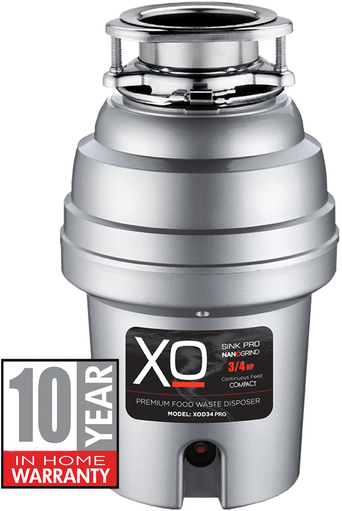Xo Appliance XOD34PRO 3/4 Hp Pro 3 Bolt Mount, Continuous Feed Disposal