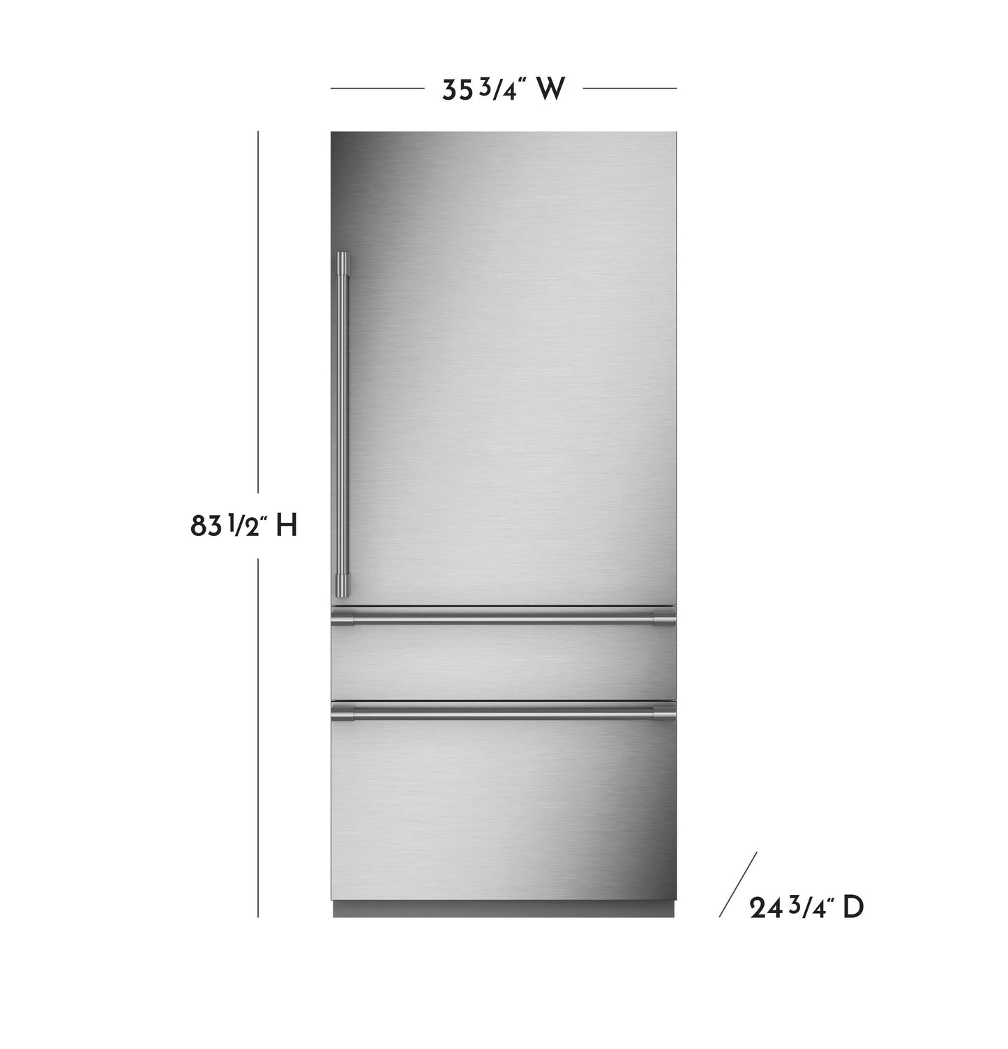 Monogram ZIC363IPVRH Monogram 36" Integrated Bottom-Freezer Refrigerator