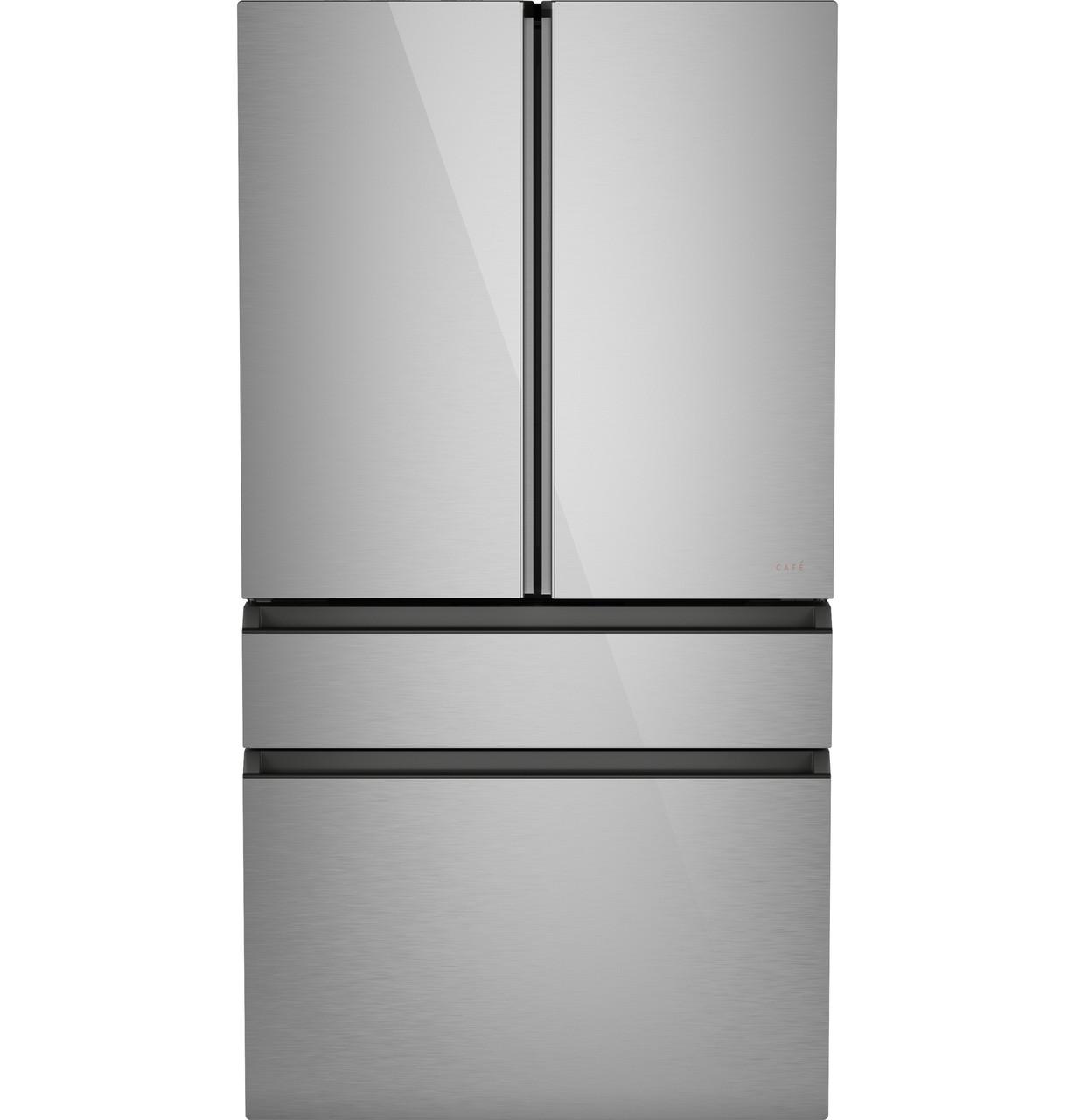 Cafe CGE29DM5TS5 Café™ Energy Star® 28.7 Cu. Ft. Smart 4-Door French-Door Refrigerator In Platinum Glass With Dual-Dispense Autofill Pitcher
