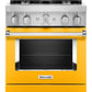 Kitchenaid KFDC500JYP Kitchenaid® 30'' Smart Commercial-Style Dual Fuel Range With 4 Burners - Yellow Pepper