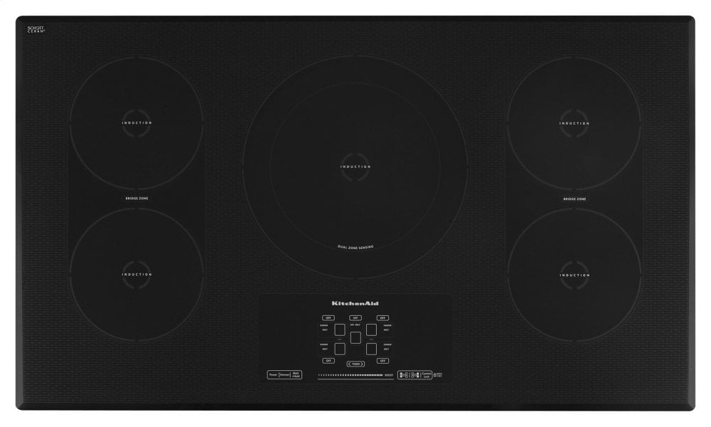 Kitchenaid KICU569XBL 36-Inch 5-Element Induction Cooktop, Architect® Series Ii - Black