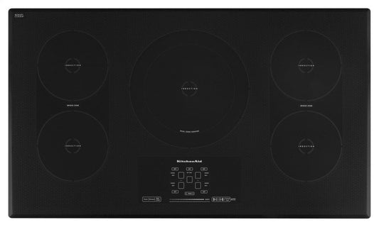 Kitchenaid KICU569XBL 36-Inch 5-Element Induction Cooktop, Architect® Series Ii - Black