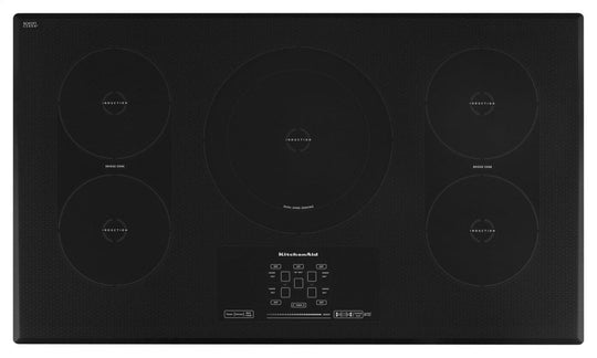Kitchenaid KICU569XBL 36-Inch 5-Element Induction Cooktop, Architect® Series Ii - Black