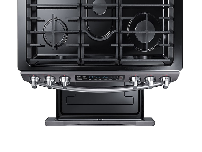 Samsung NX58N9420SG 5.8 Cu. Ft. Slide-In Gas Range With Convection In Black Stainless Steel