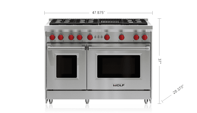 Wolf GR486CLP 48" Gas Range - 6 Burners And Infrared Charbroiler