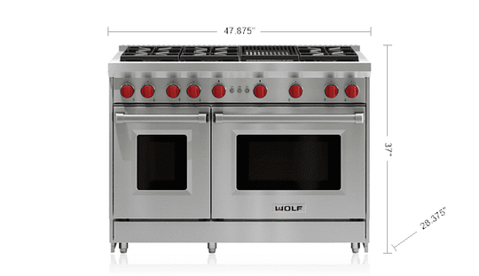 Wolf GR486C 48" Gas Range - 6 Burners And Infrared Charbroiler