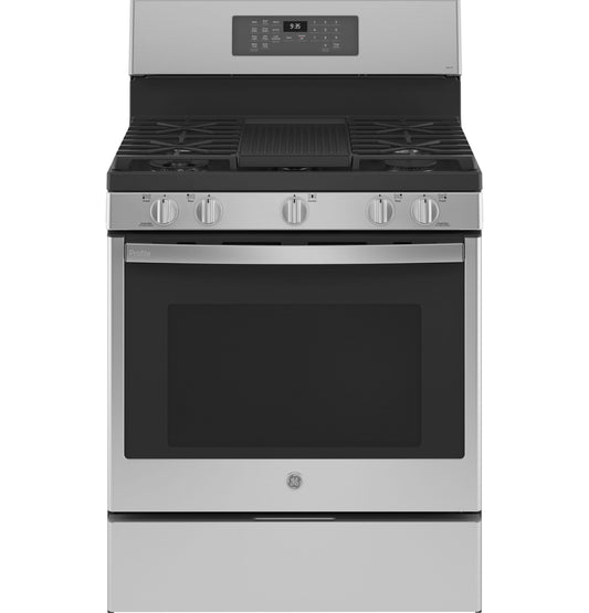 Ge Appliances P2B935YPFS Ge Profile™ 30" Free-Standing Self Clean Dual-Fuel Fingerprint Resistant Range With Storage Drawer
