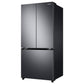 Samsung RF18A5101SG 18 Cu. Ft. Smart Counter Depth 3-Door French Door Refrigerator In Black Stainless Steel