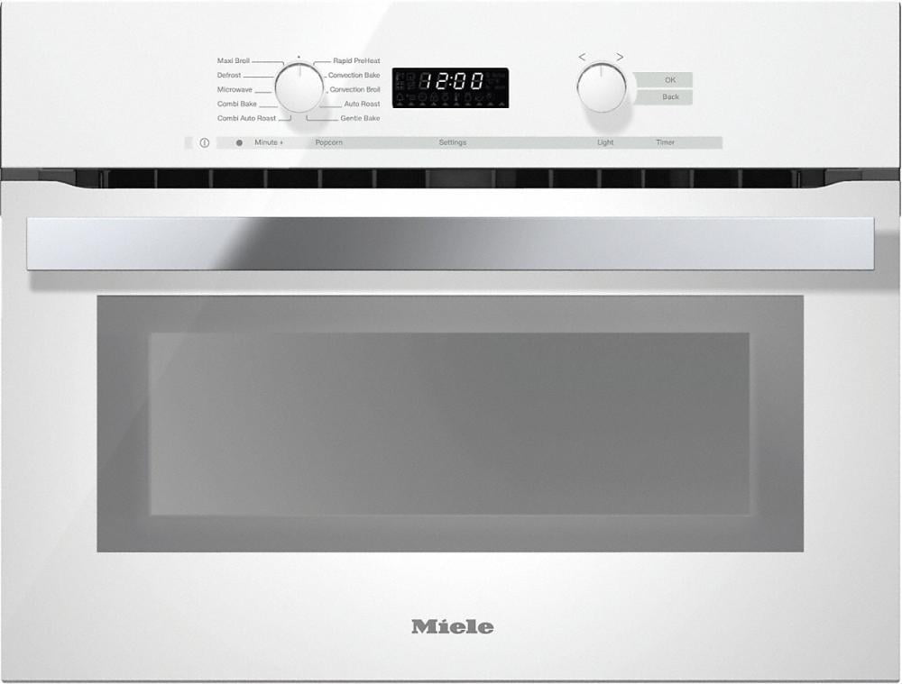 Miele H6200BMWH H 6200 Bm 24 Inch Speed Oven With Electronic Clock/Timer And Combination Modes For Quick, Perfect Results.- Brilliant White