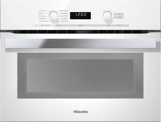Miele H6200BMWH H 6200 Bm 24 Inch Speed Oven With Electronic Clock/Timer And Combination Modes For Quick, Perfect Results.- Brilliant White