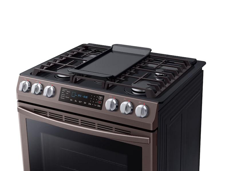 Samsung NX58R9421ST 5.8 Cu. Ft. Slide-In Gas Range With Convection In Tuscan Stainless Steel