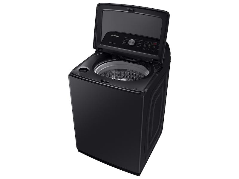 Samsung WA49B5105AV 4.9 Cu. Ft. Large Capacity Top Load Washer With Activewave&#8482; Agitator And Deep Fill In Brushed Black