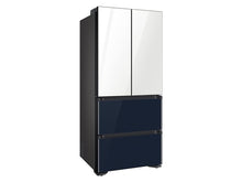 Samsung RQ48T94B277 17.3 Cu. Ft. Smart Kimchi & Specialty 4-Door French Door Refrigerator In White-Navy Glass