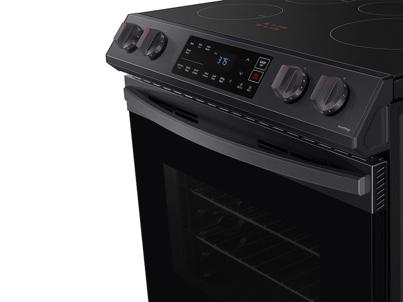 Samsung NE63B8211SG 6.3 Cu. Ft. Smart Instant Heat Induction Slide-In Range In Black Stainless Steel