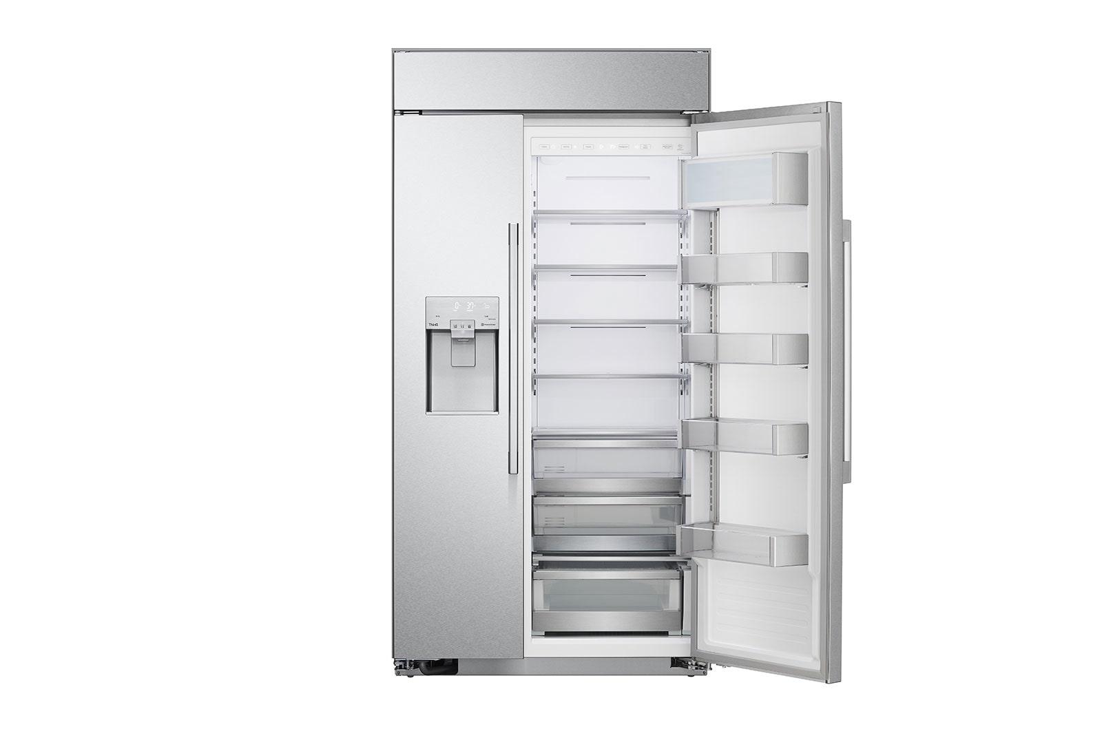 Lg SRSXB2622S Lg Studio 26 Cu. Ft. Smart Side-By-Side Built-In Refrigerator With Ice & Water Dispenser