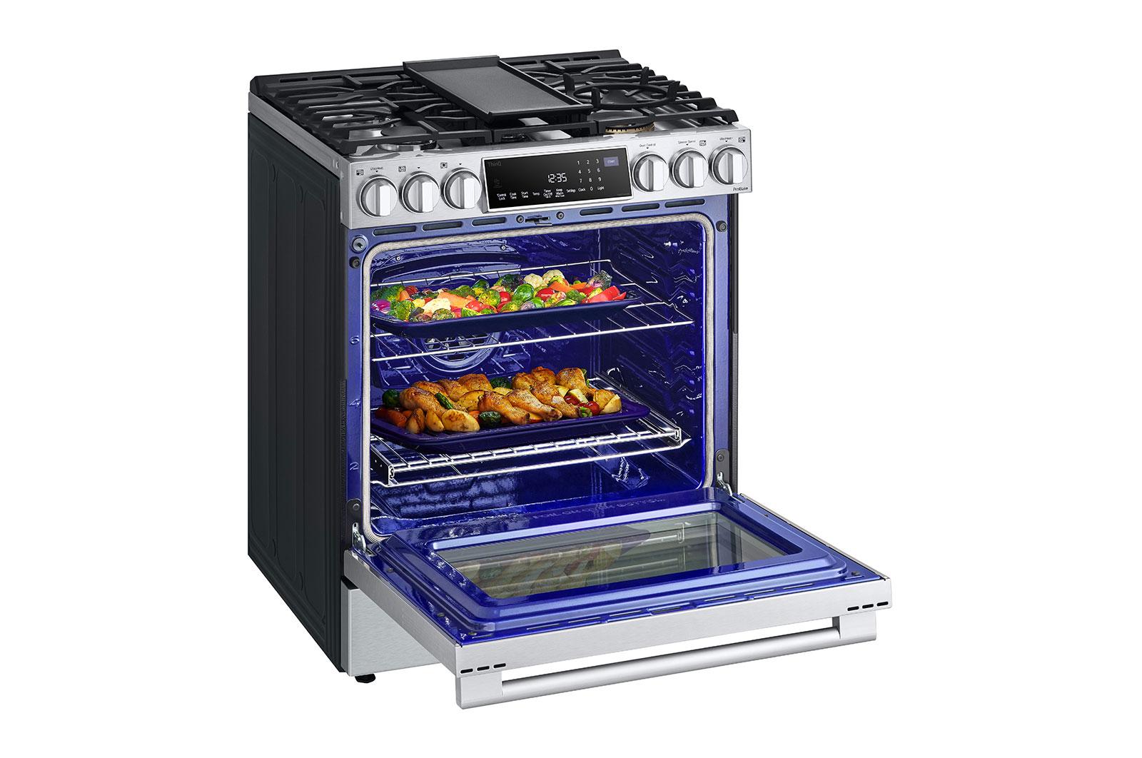 Lg LSDS6338F 6.3 Cu. Ft. Smart Wi-Fi Dual Fuel Slide-In Range With Probake Convection® And Easyclean®
