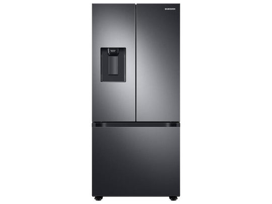 Samsung RF22A4221SG 22 Cu. Ft. Smart 3-Door French Door Refrigerator With External Water Dispenser In Fingerprint Resistant Black Stainless Steel