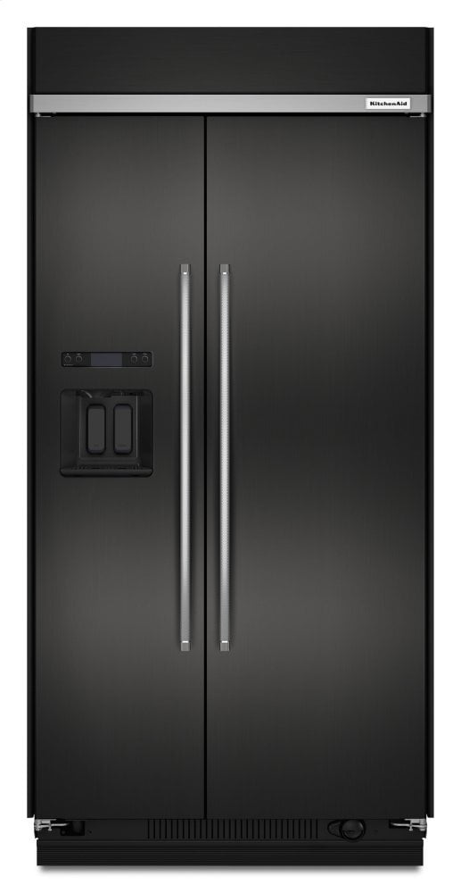 Kitchenaid KBSD608EBS 29.5 Cu. Ft 48-Inch Width Built-In Side By Side Refrigerator With Printshield&#8482; Finish - Black Stainless Steel With Printshield&#8482; Finish