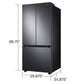 Samsung RF22A4121SG 22 Cu. Ft. Smart 3-Door French Door Refrigerator In Black Stainless Steel