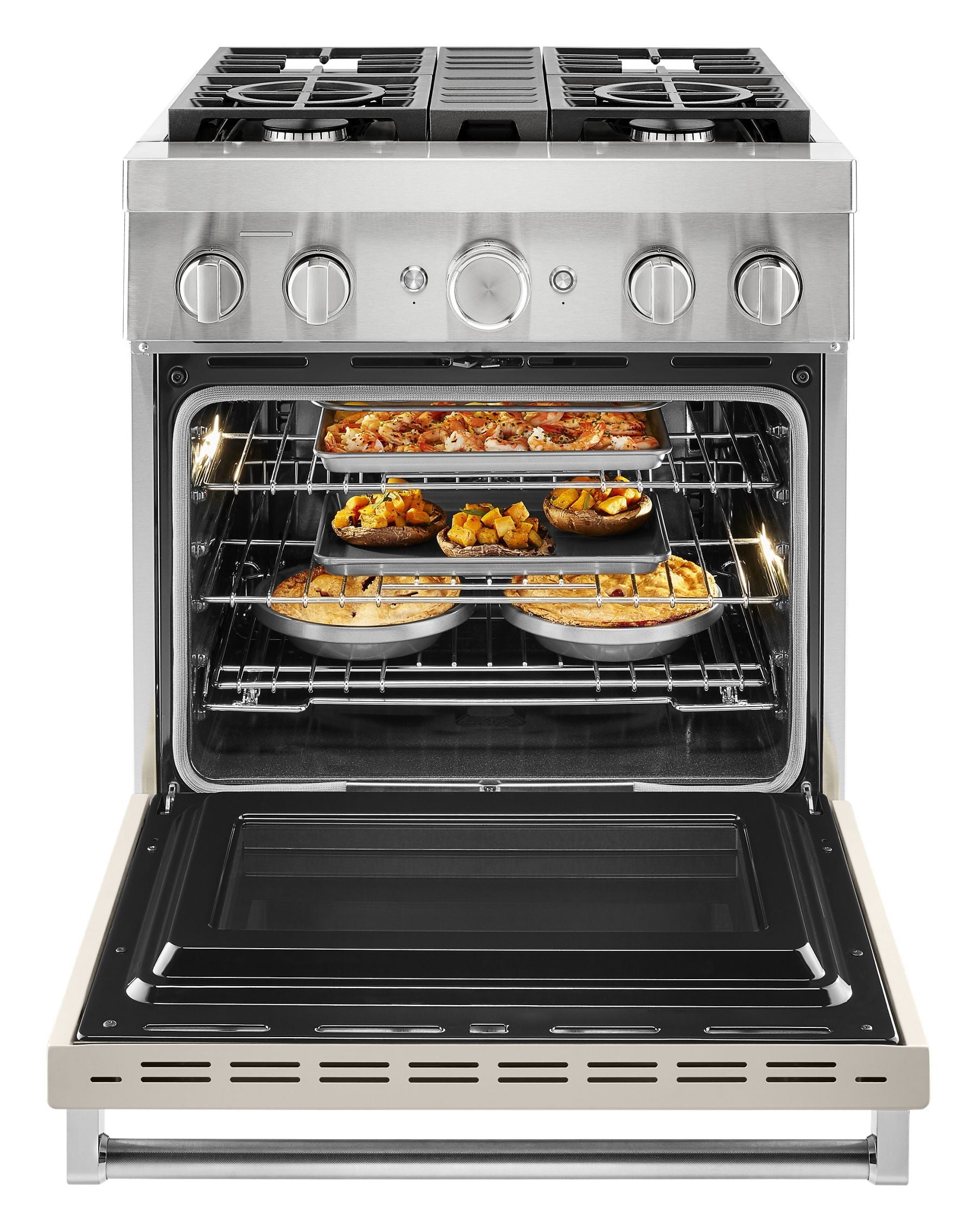 Kitchenaid KFDC500JMH Kitchenaid® 30'' Smart Commercial-Style Dual Fuel Range With 4 Burners - Milkshake