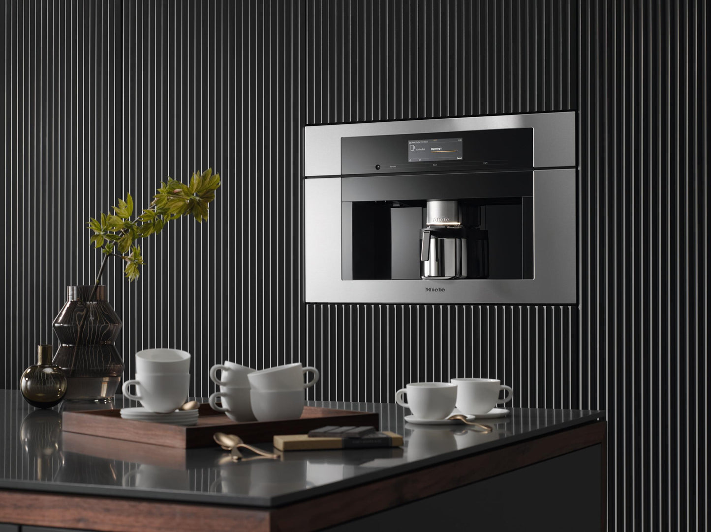 Miele CVA7775 STAINLESS STEEL   Built-In Coffee Machine With Directwater Perfectly Combinable Design With Coffeeselect + Autodescale For Highest Demands.
