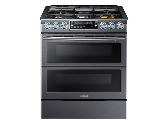 Samsung NX58K9850SG 5.8 Cu. Ft. Slide-In Gas Range With Flex Duo™ & Dual Door In Black Stainless Steel